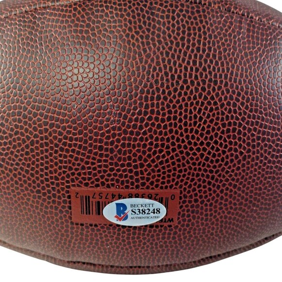 Pittsburgh Steelers Larry Foote Signed Football - Picture 3 of 8